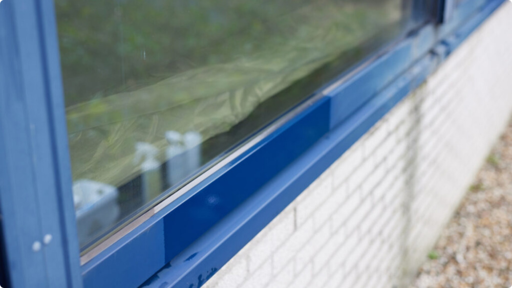 Proefvlak van een esthetische coating