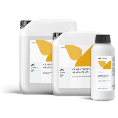 Cementsluierverwijderaar gel in 3 verschillende soorten verpakkingen 
